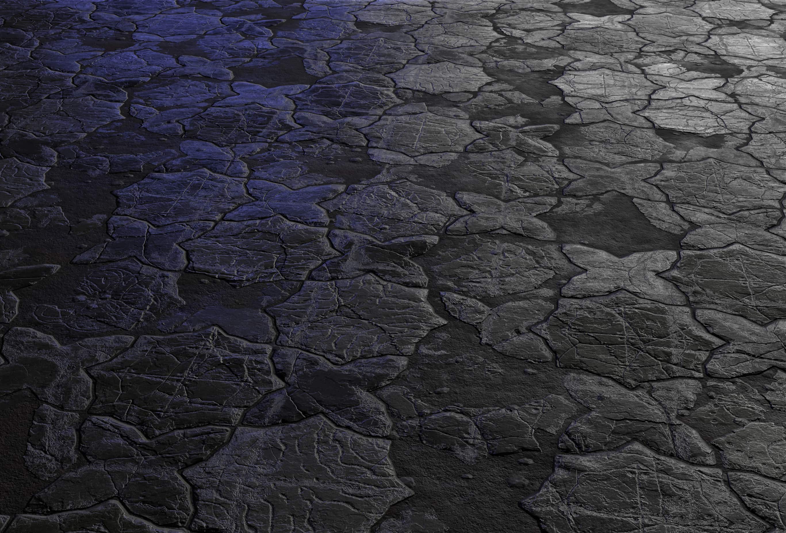 Broken Tiles Material Render